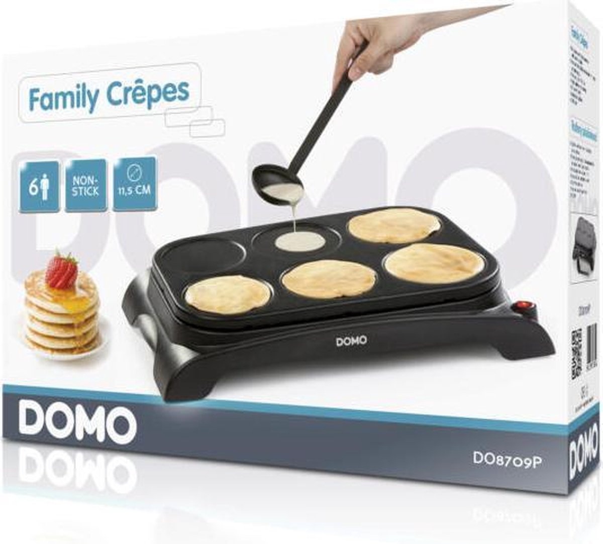 Pannenkoekenmaker voor 6 Pannenkoeken & Eieren met Antiaanbaklaag - 33% Korting