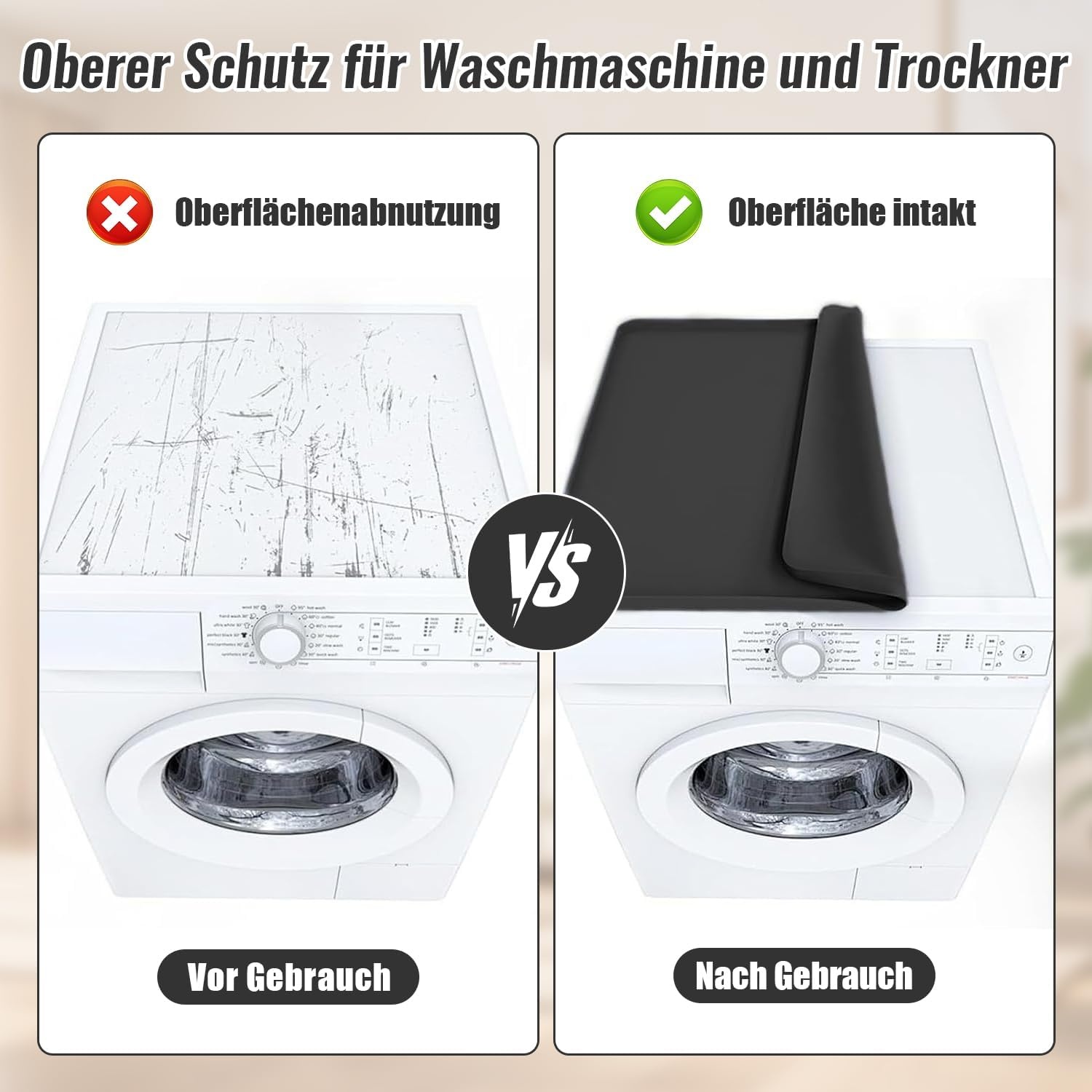 Wasmachine Onderlegger & Lekbak - 60x60cm Rubber | 37% Korting
