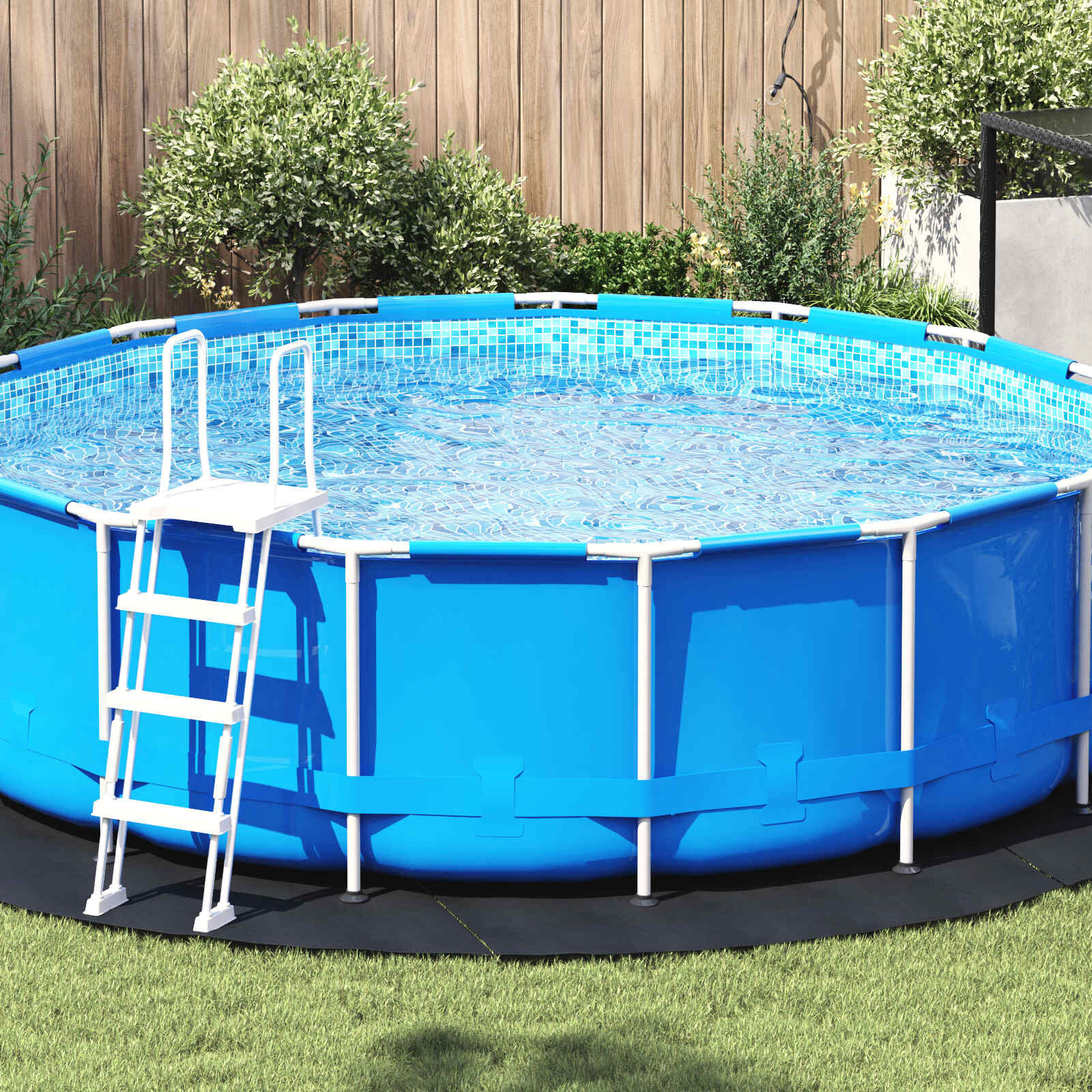 VidaXL Zwembad Grondzeil Polyester Geotextiel Zwart Ø 366 cm - 61% Korting
