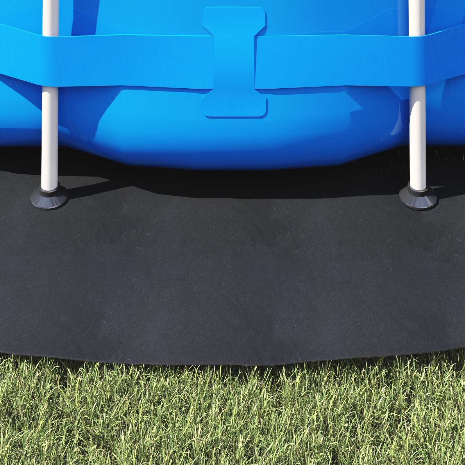 VidaXL Zwembad Grondzeil Polyester Geotextiel Zwart Ø 366 cm - 61% Korting