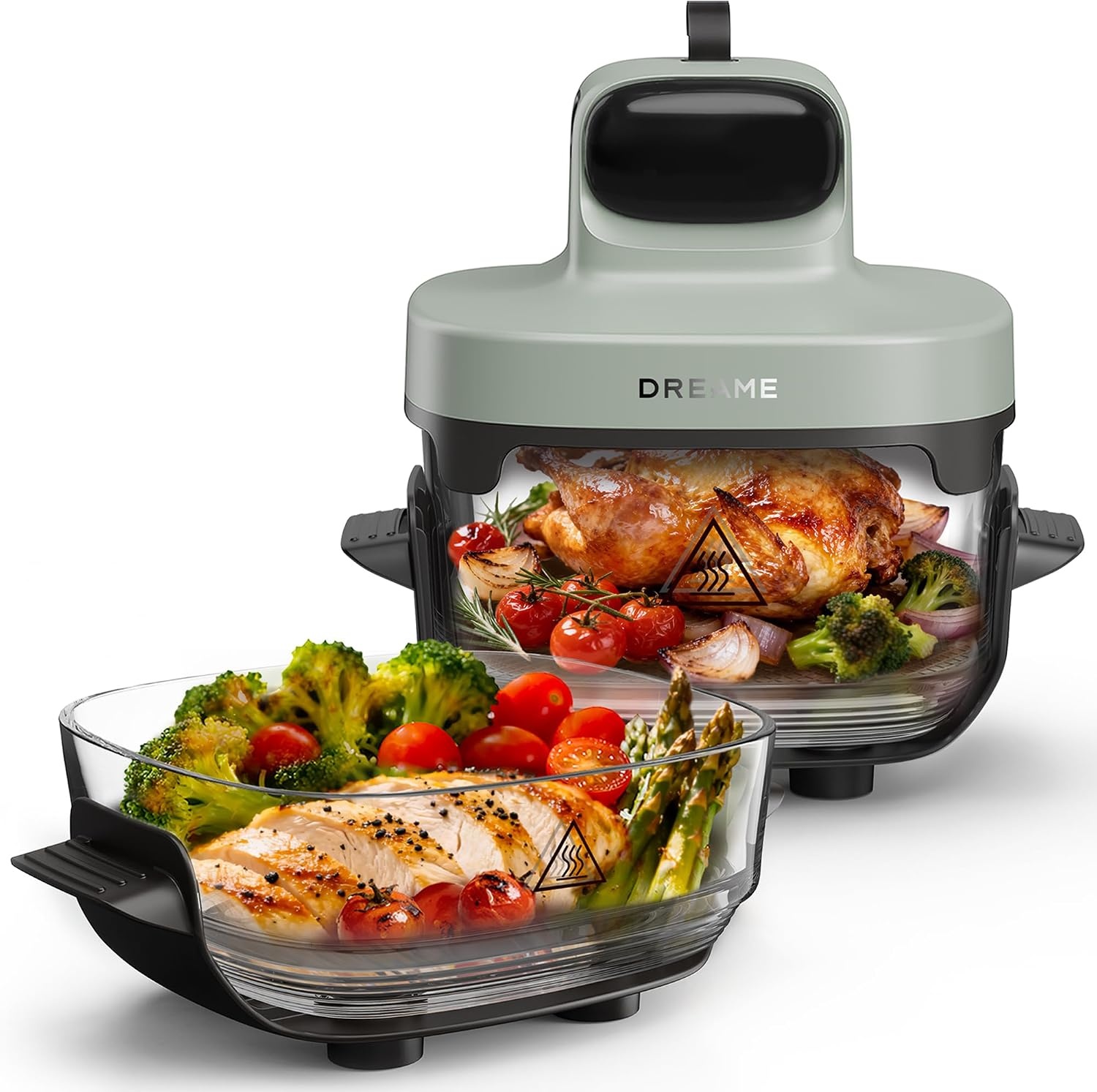Dubbele Heteluchtfriteuse 5-in-1 met Stoom & Glas - 29% Korting