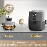 Dubbele Heteluchtfriteuse 5-in-1 met Stoom & Glas - 29% Korting