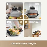Dubbele Heteluchtfriteuse 5-in-1 met Stoom & Glas - 29% Korting