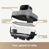 Dubbele Heteluchtfriteuse 5-in-1 met Stoom & Glas - 29% Korting