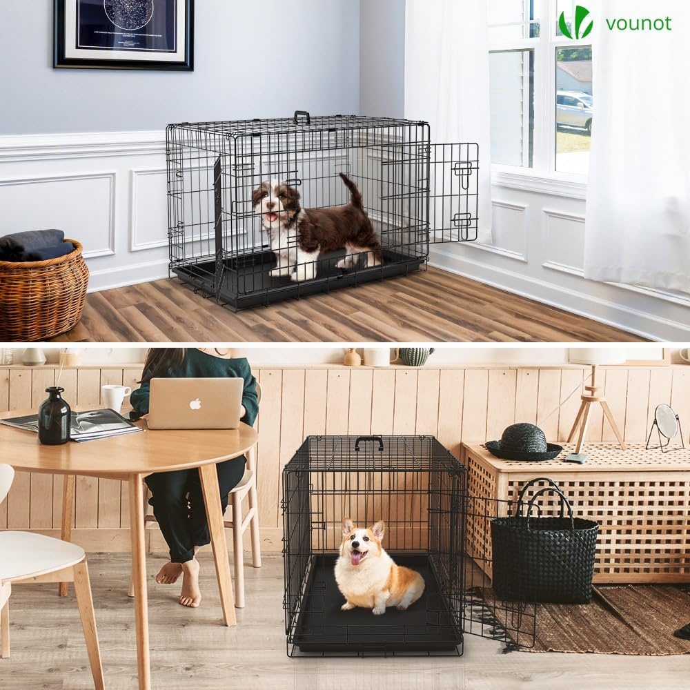Opvouwbare Hondenkooi Metaal Zwart 92x58x64 cm - 33% Korting