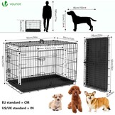 Opvouwbare Hondenkooi Metaal Zwart 92x58x64 cm - 33% Korting