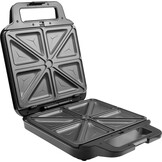 3-in-1 Tosti- & Wafelijzer Grill 1200W - 4 Toasts - Grijs/Zwart (54% Korting)