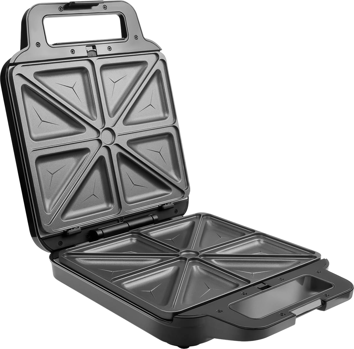 3-in-1 Tosti- & Wafelijzer Grill 1200W - 4 Toasts - Grijs/Zwart (54% Korting)