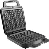 3-in-1 Tosti- & Wafelijzer Grill 1200W - 4 Toasts - Grijs/Zwart (54% Korting)
