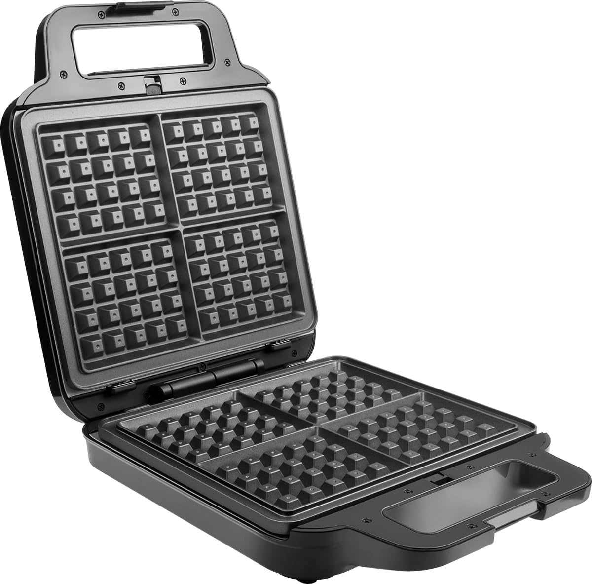 3-in-1 Tosti- & Wafelijzer Grill 1200W - 4 Toasts - Grijs/Zwart (54% Korting)