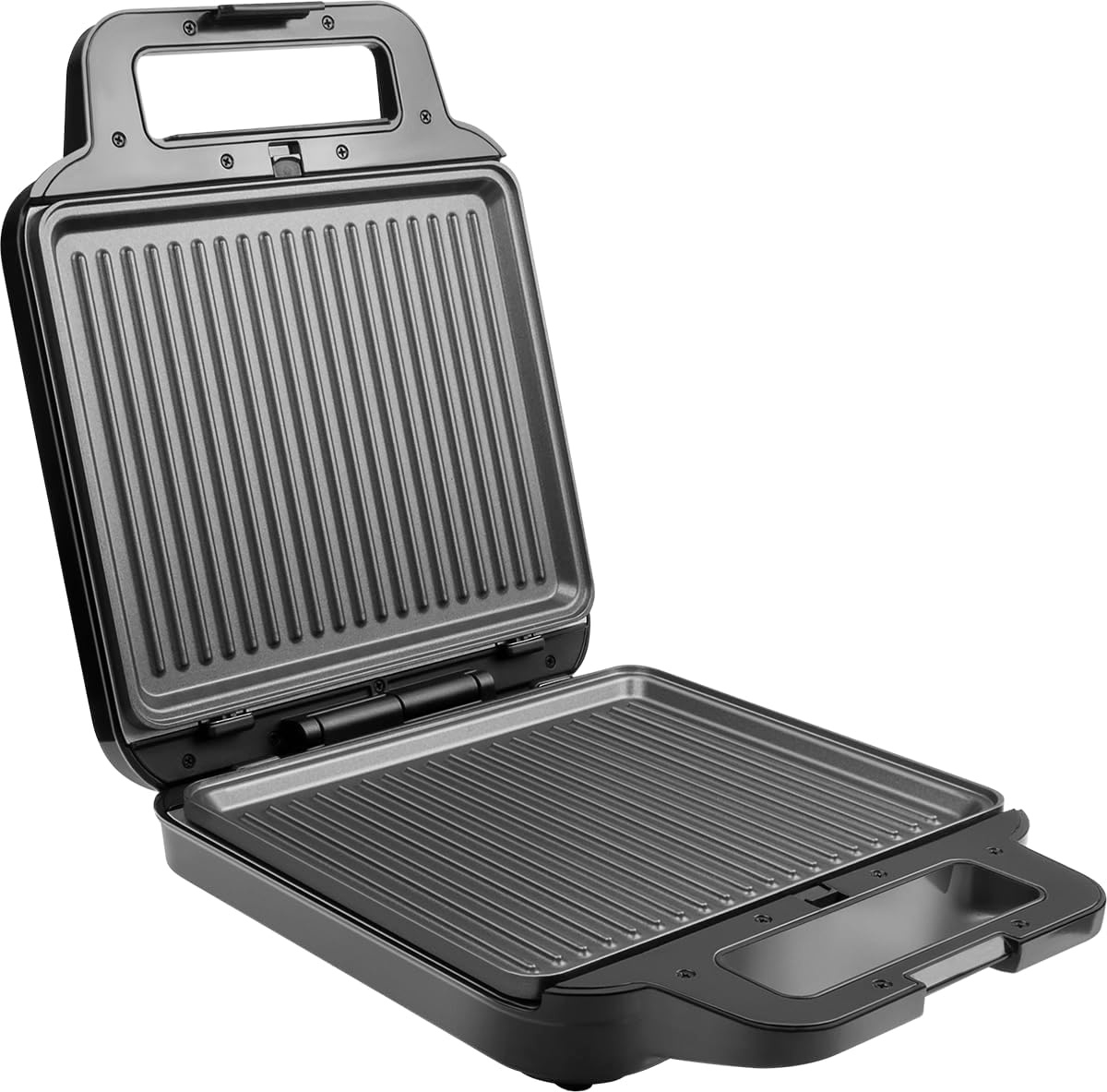 3-in-1 Tosti- & Wafelijzer Grill 1200W - 4 Toasts - Grijs/Zwart (54% Korting)