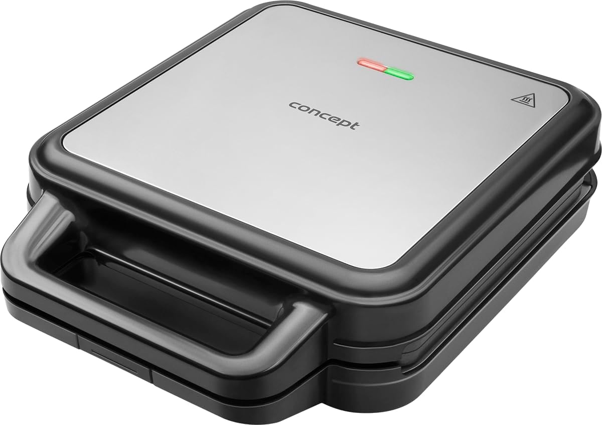 3-in-1 Tosti- & Wafelijzer Grill 1200W - 4 Toasts - Grijs/Zwart (54% Korting)