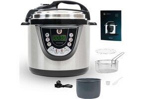 Programmeerbare Snelkookpan 6L - 12 Pers | 1000W | 9 Menu's - 34% Korting