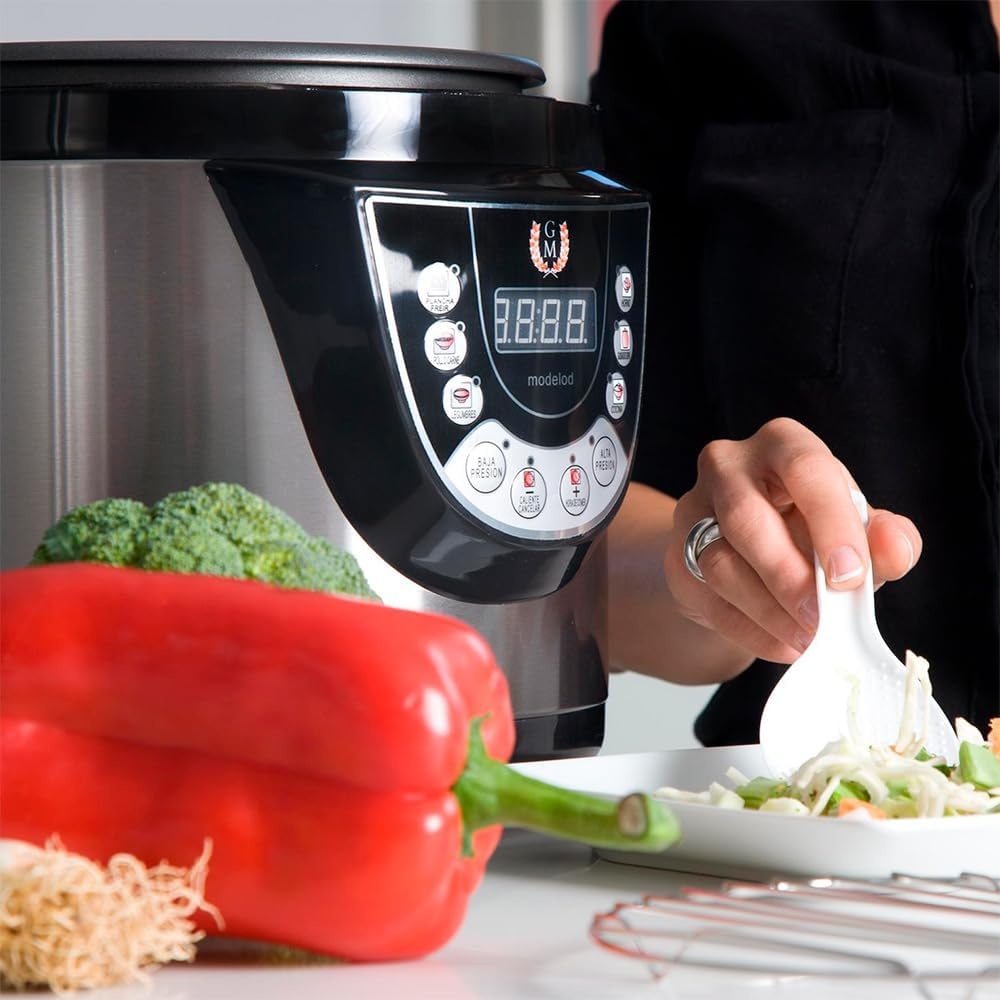Programmeerbare Snelkookpan 6L - 12 Pers | 1000W | 9 Menu's - 34% Korting