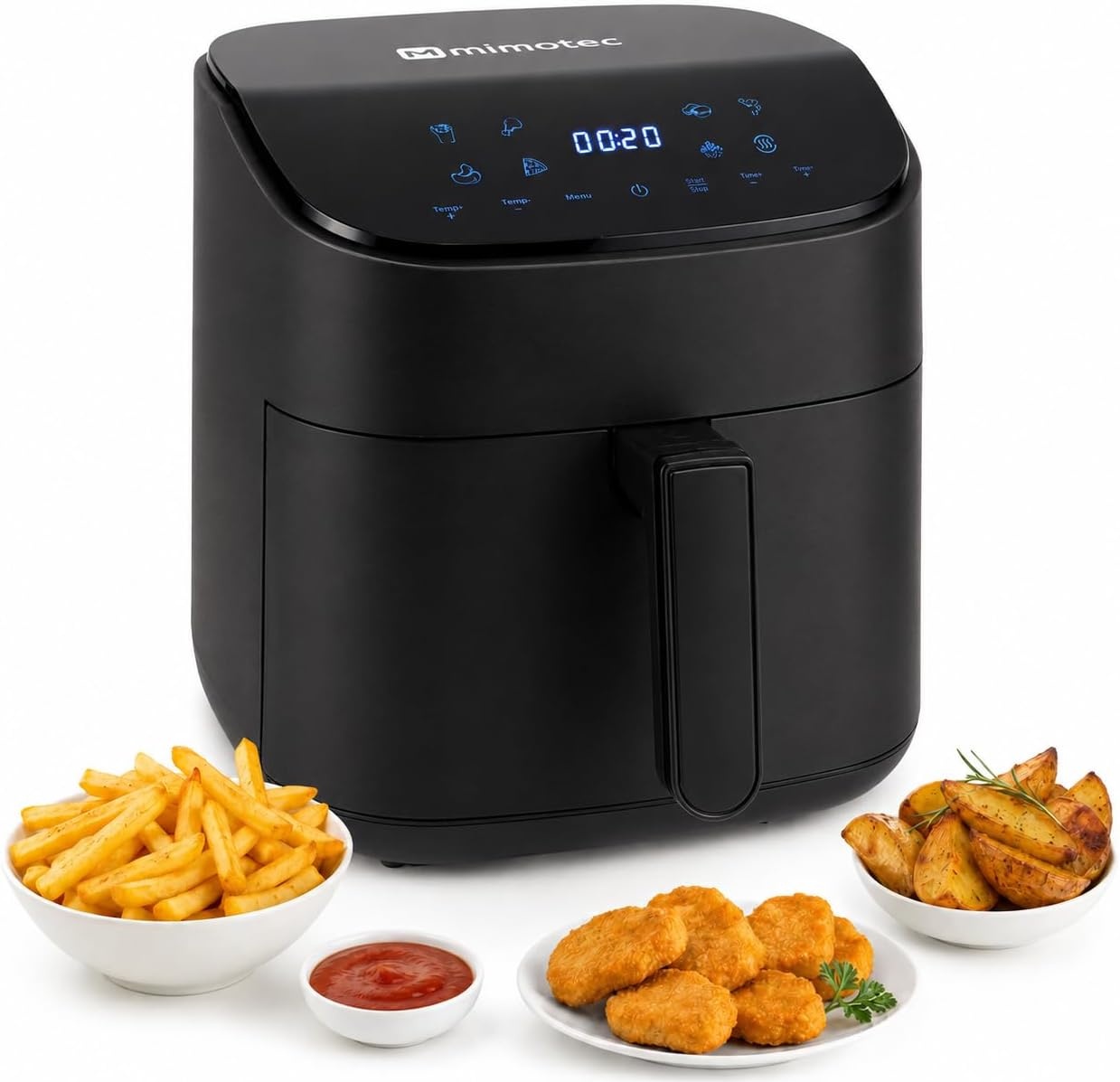 6,5L Luchtfriteuse 1600W met 8 Programma's - 34% Korting