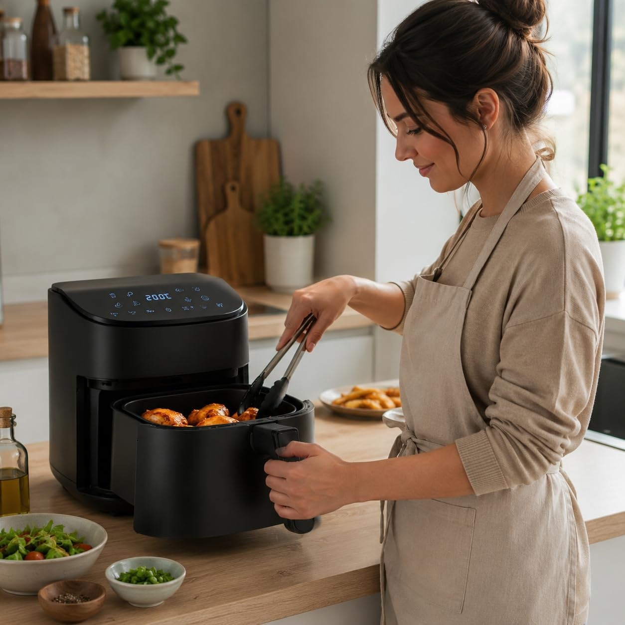6,5L Luchtfriteuse 1600W met 8 Programma's - 34% Korting