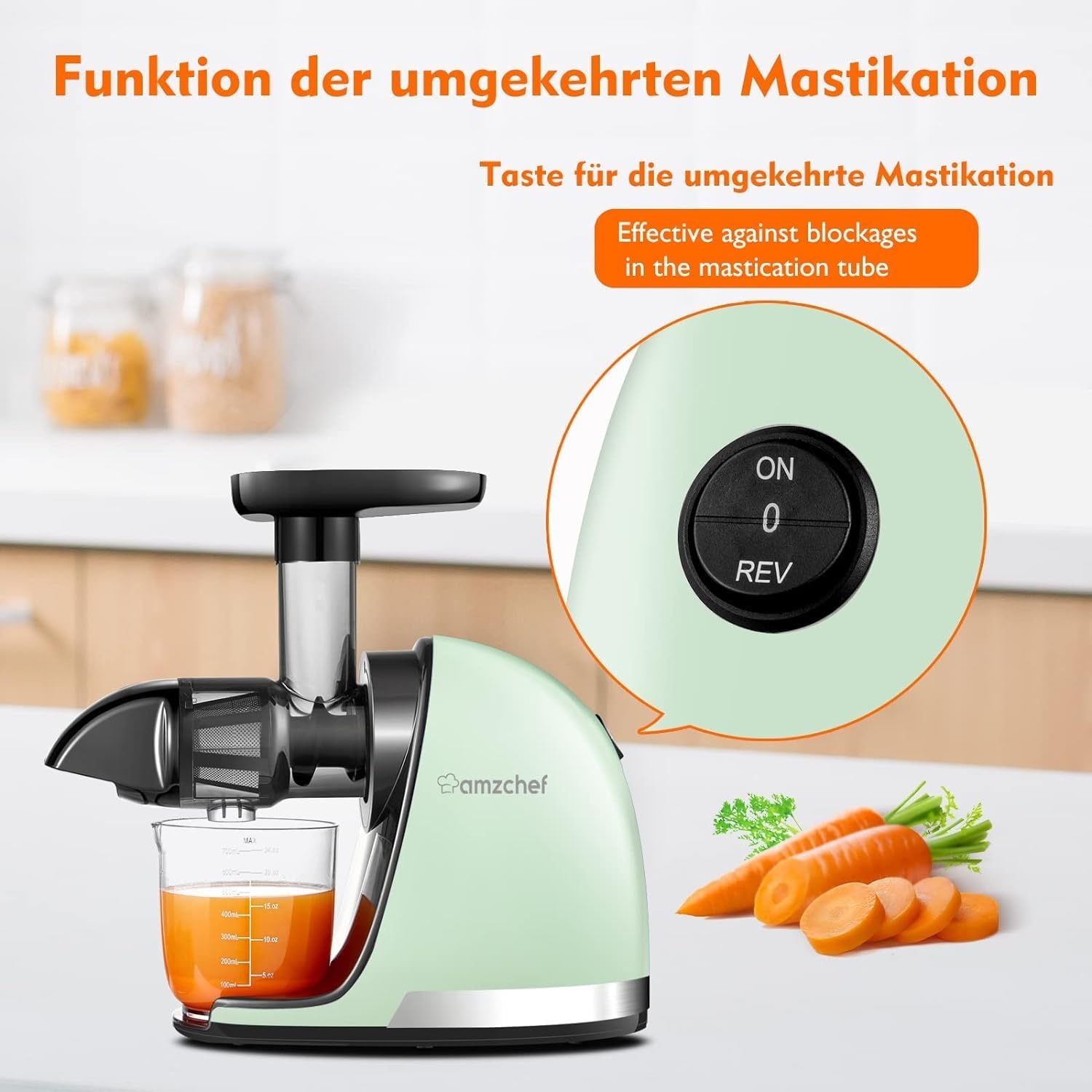 Mintgroene Slow Juicer - 54% Korting