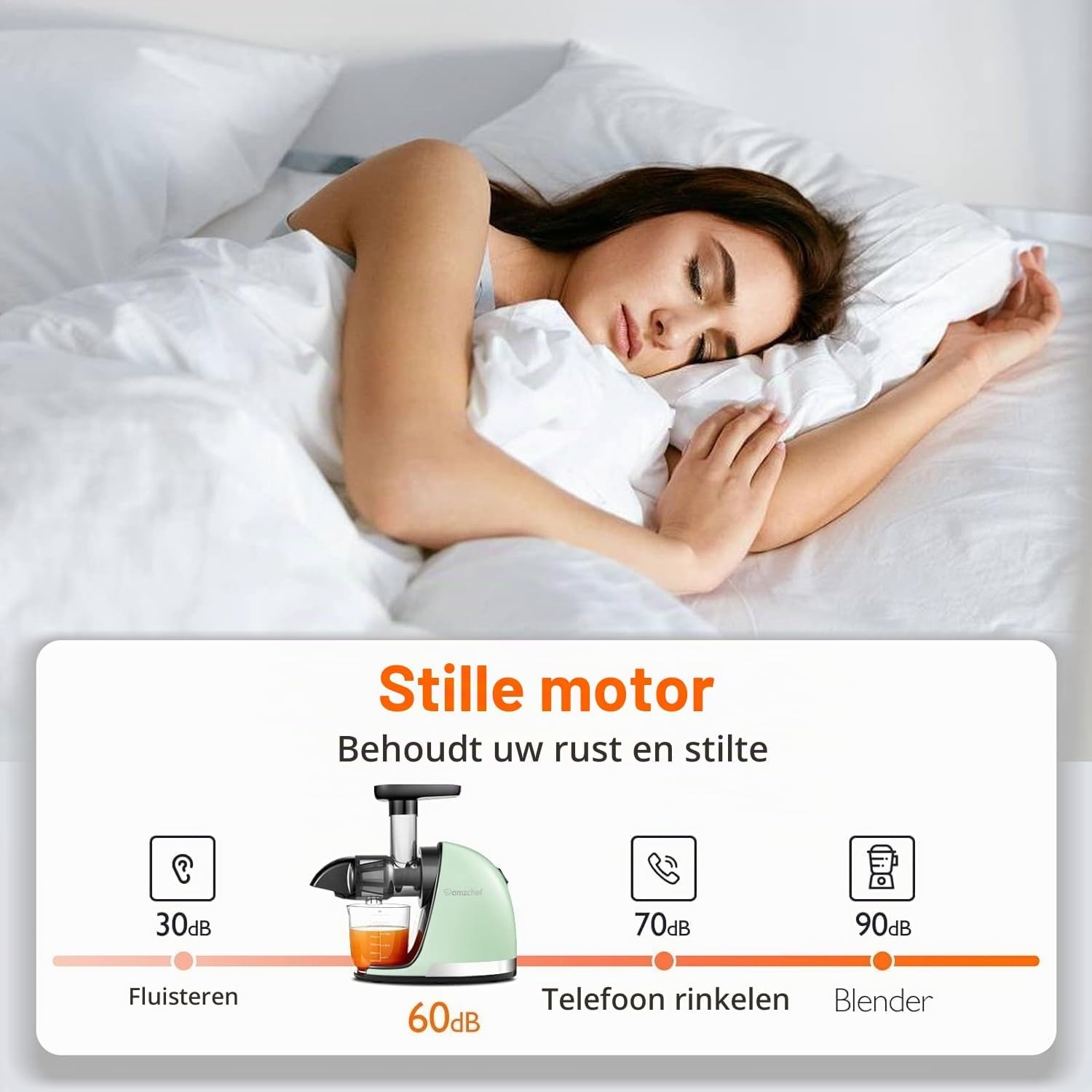 Mintgroene Slow Juicer - 54% Korting