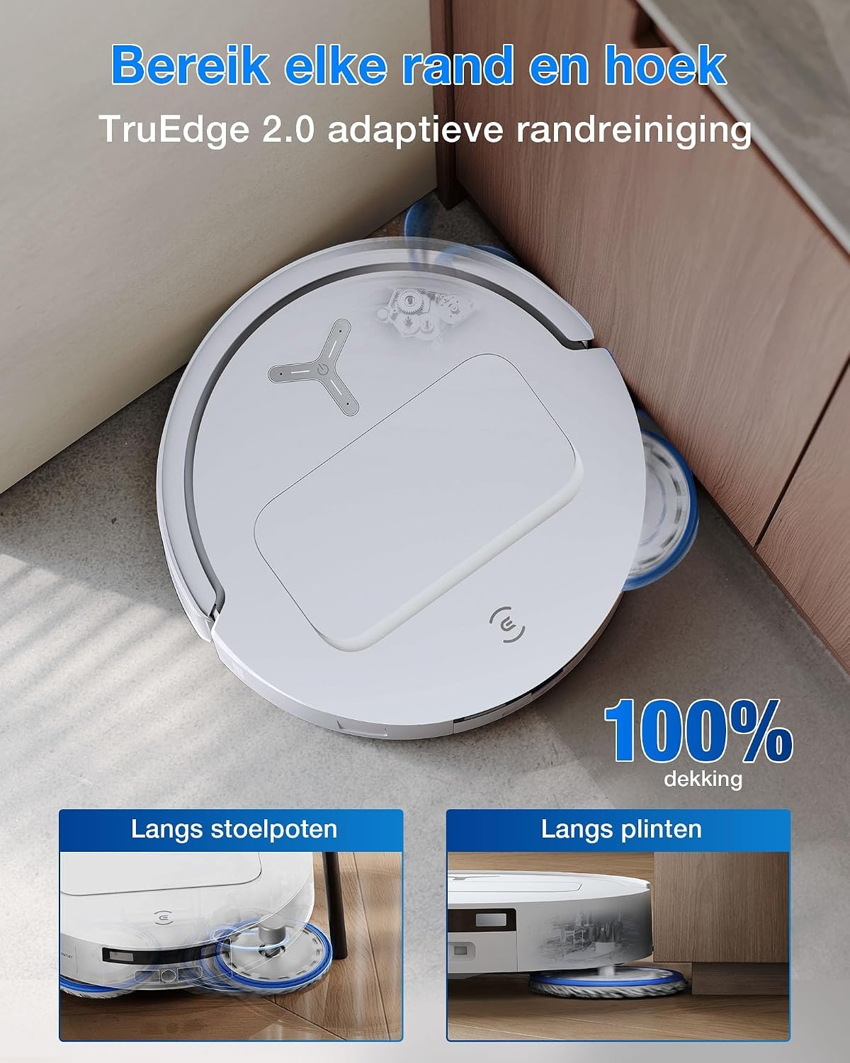 Robotstofzuiger DEEBOT T50 OMNI Gen3 - 25.000 Pa, 75°C dweil - Wit (35% Korting)