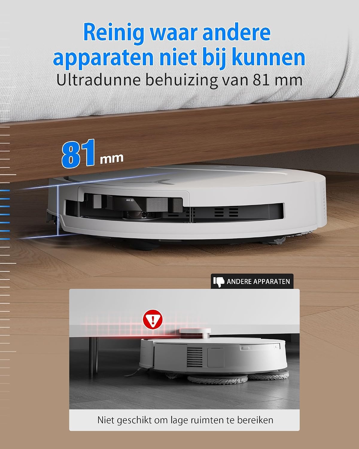 Robotstofzuiger DEEBOT T50 OMNI Gen3 - 25.000 Pa, 75°C dweil - Wit (35% Korting)