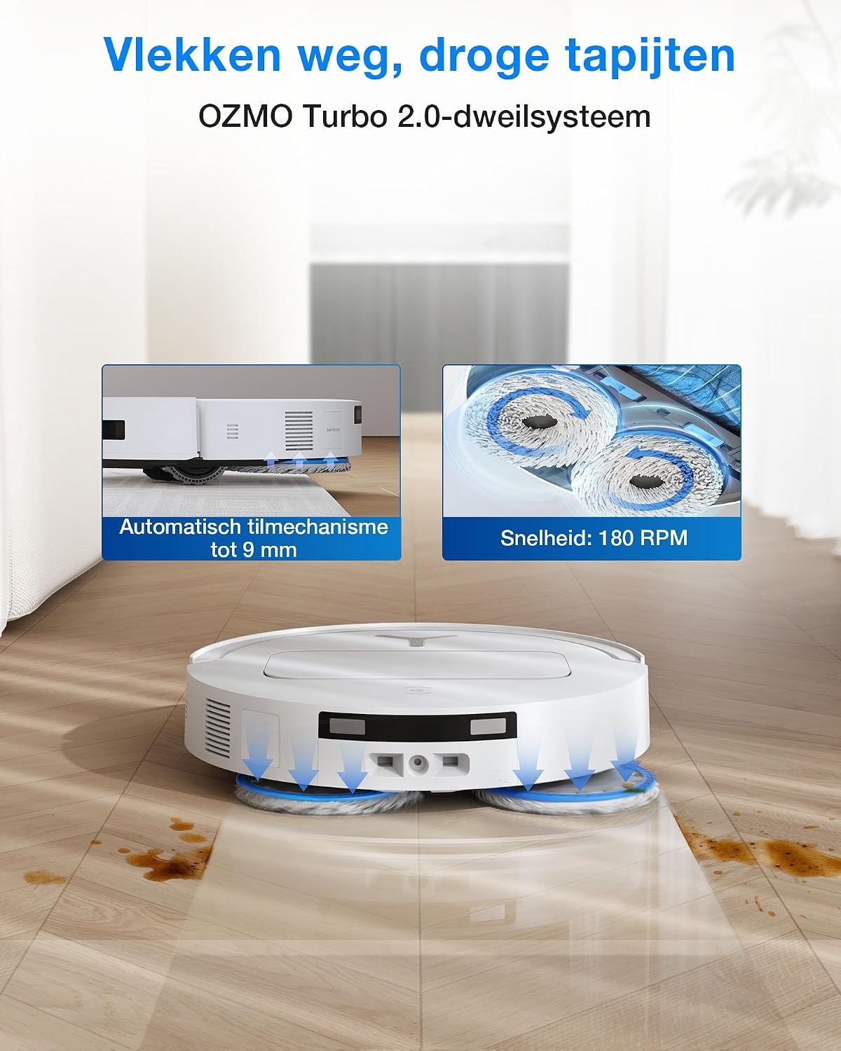 Robotstofzuiger DEEBOT T50 OMNI Gen3 - 25.000 Pa, 75°C dweil - Wit (35% Korting)