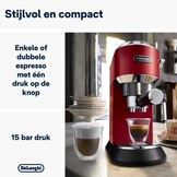 Espressomachine Dedica Style Rood met 34% Korting
