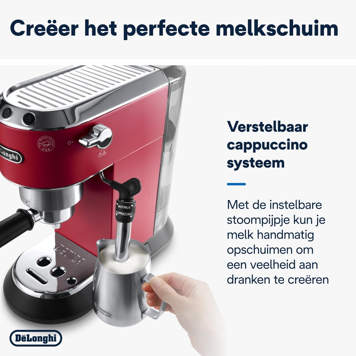 Espressomachine Dedica Style Rood met 34% Korting