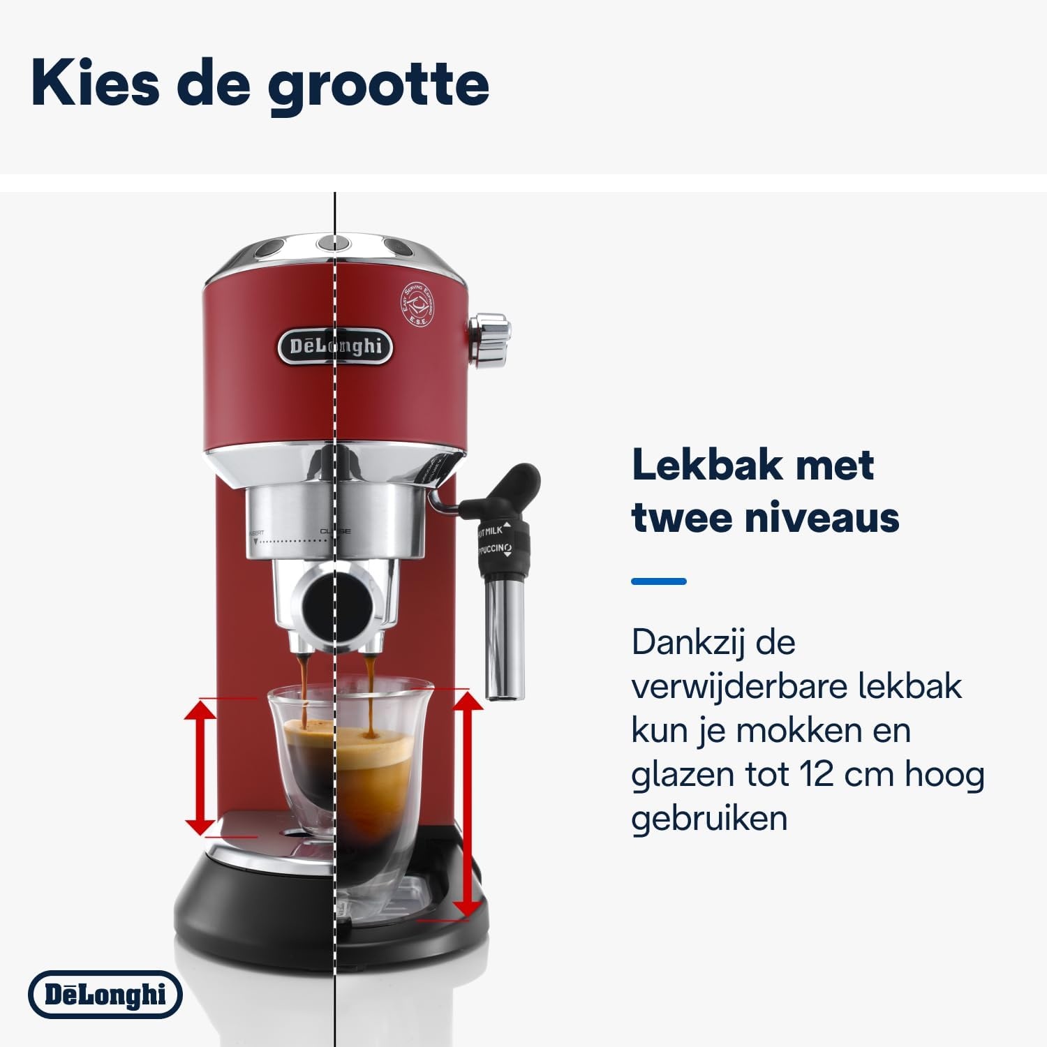 Espressomachine Dedica Style Rood met 34% Korting