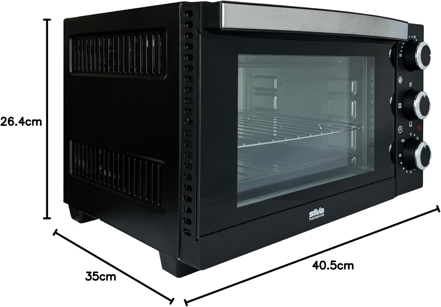 Mini Oven 15L 1200W Zwart - 53% Korting
