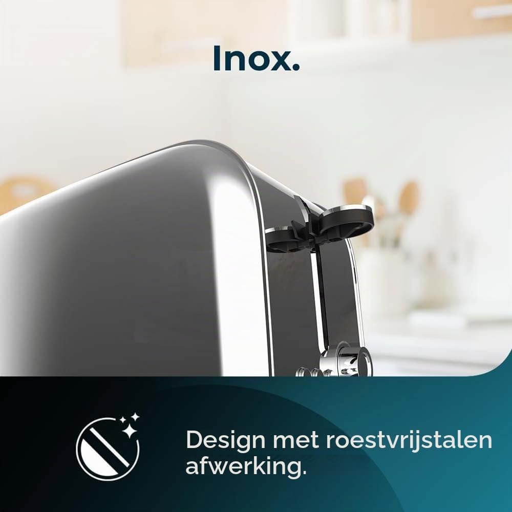 Verticale Broodrooster 1500W met Dubbele Sleuf & 33% Korting