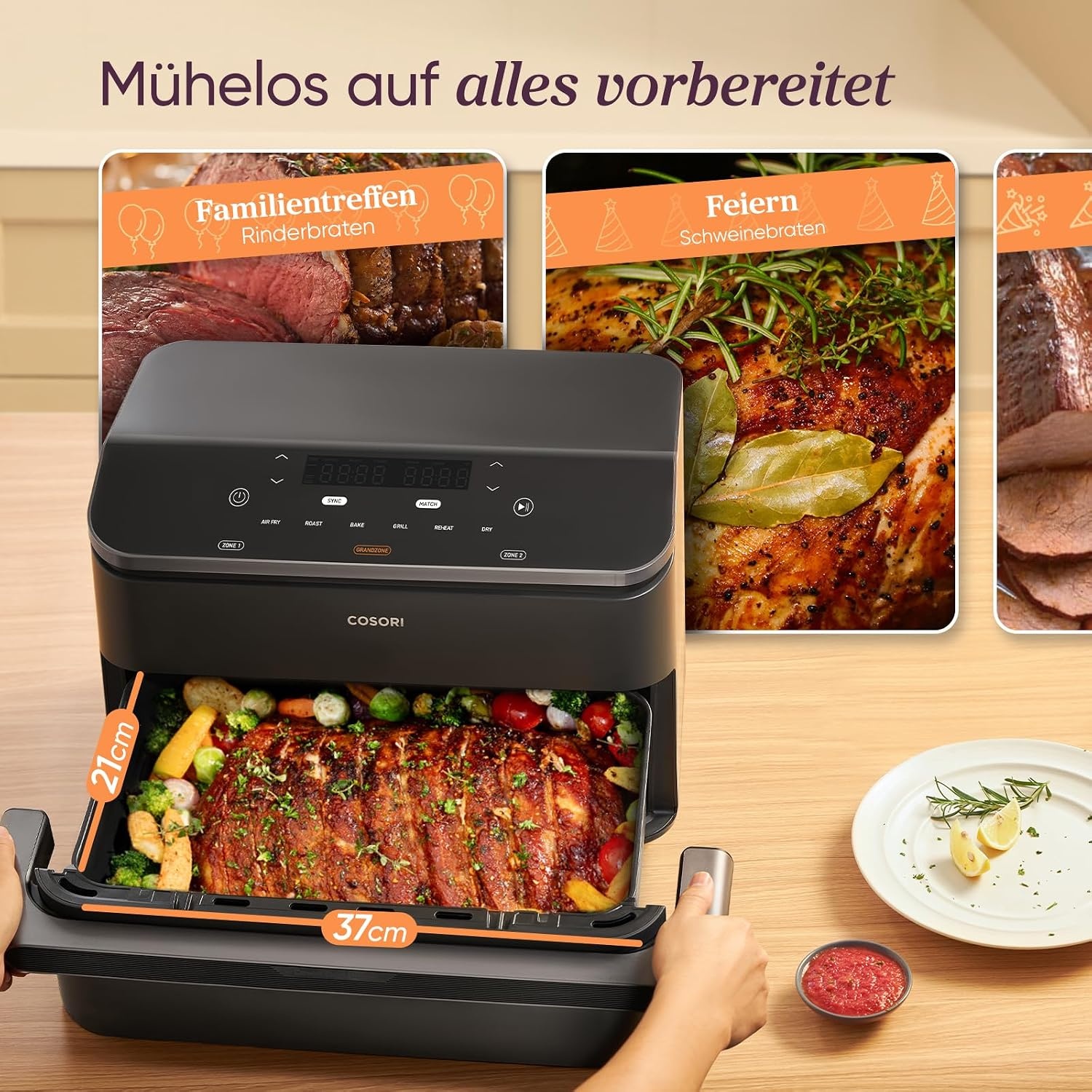 Cosori Dual Blaze Airfryer 10L - 59% Korting - Flexibele Kamers