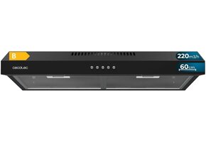 Afzuigkap 60cm Zwart - 220m³/h - 34% Korting