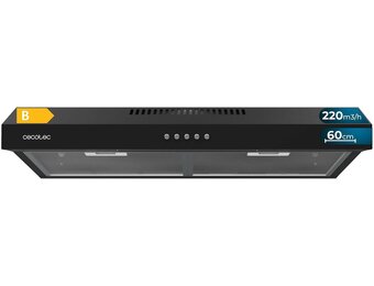 Afzuigkap 60cm Zwart - 220m³/h - 34% Korting