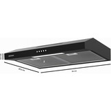 Afzuigkap 60cm Zwart - 220m³/h - 34% Korting