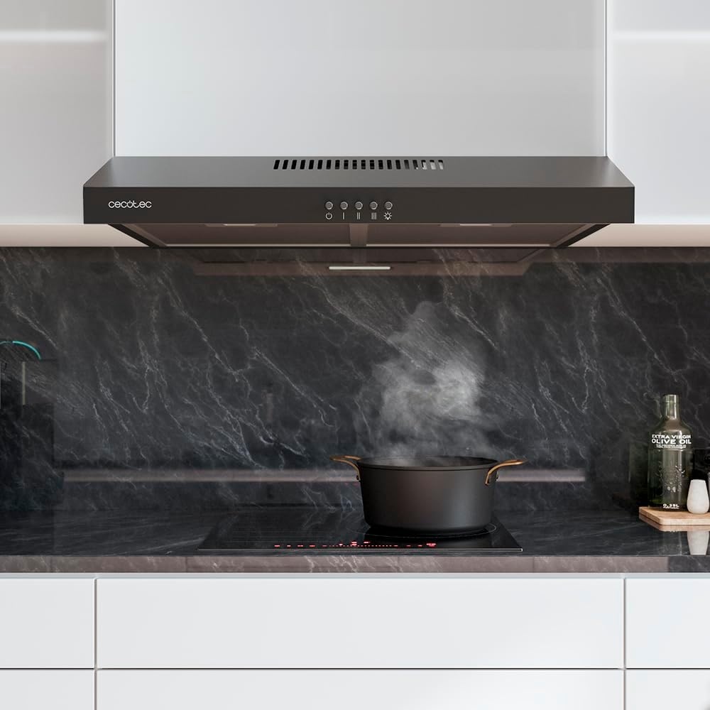 Afzuigkap 60cm Zwart - 220m³/h - 34% Korting