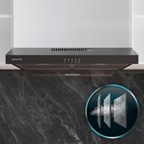 Afzuigkap 60cm Zwart - 220m³/h - 34% Korting