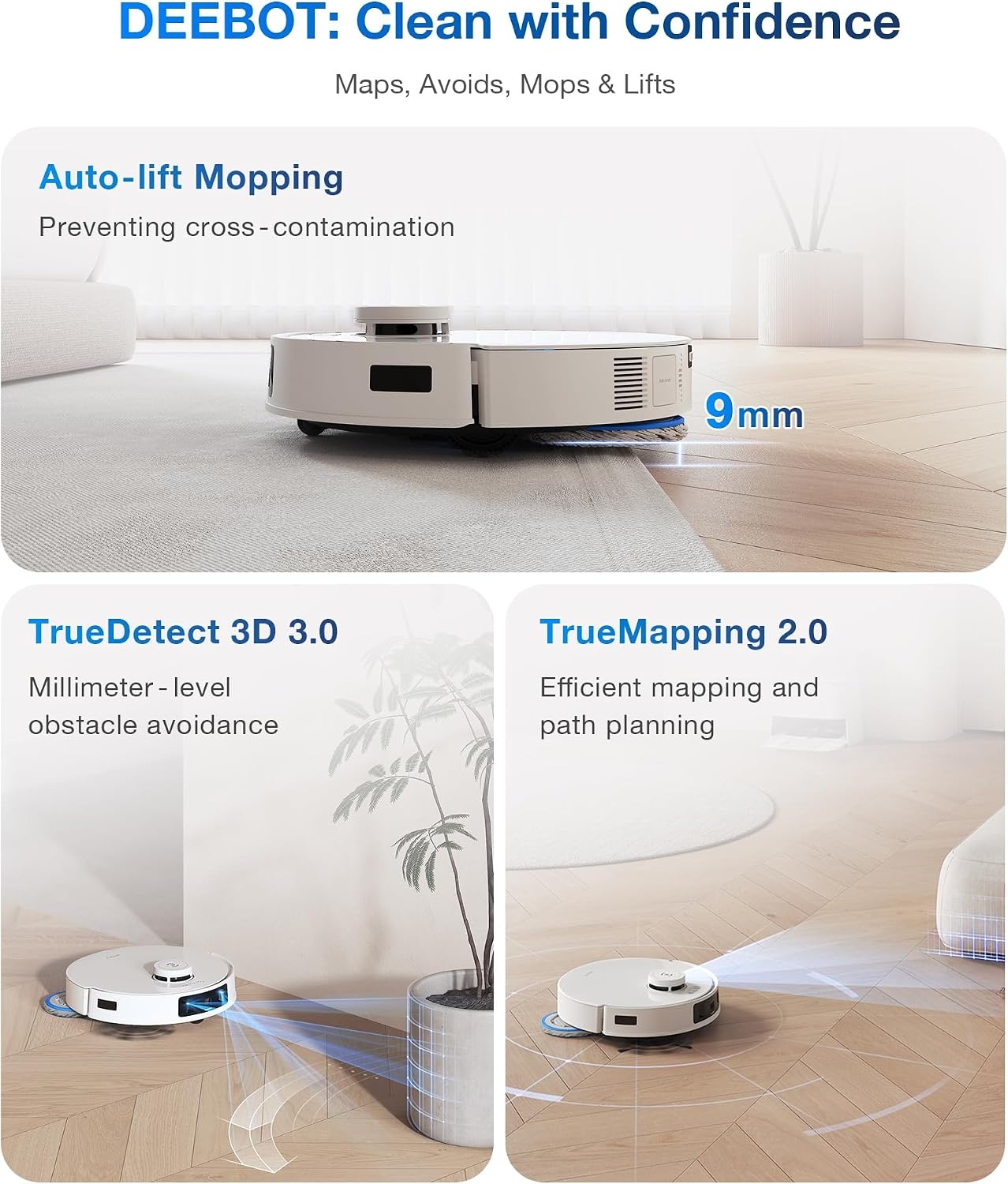 Robotstofzuiger Deebot T30 PRO met dweilfunctie | 11.000 PA | 35% Korting