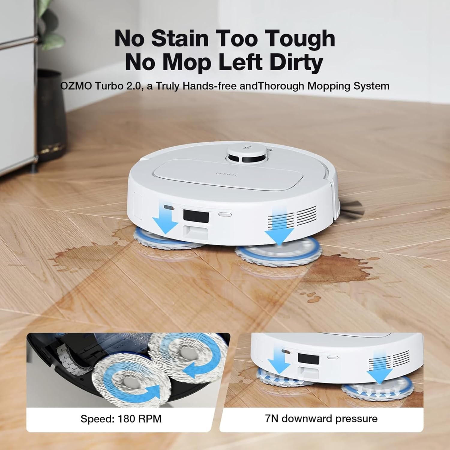 Robotstofzuiger ECOVACS N30 PRO OMNI Wit - 35% Korting