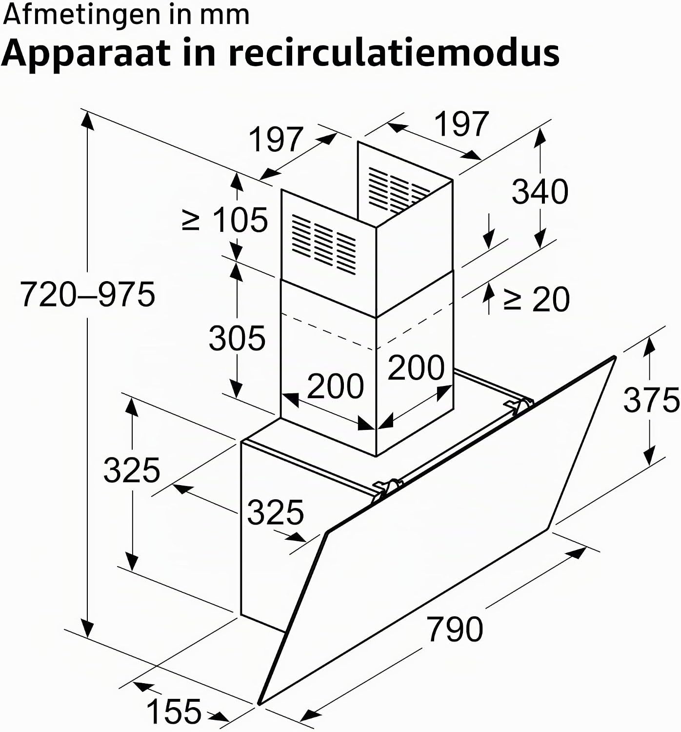 Zwarte Bosch Afzuigkap Wandmontage 80cm - 55% Korting