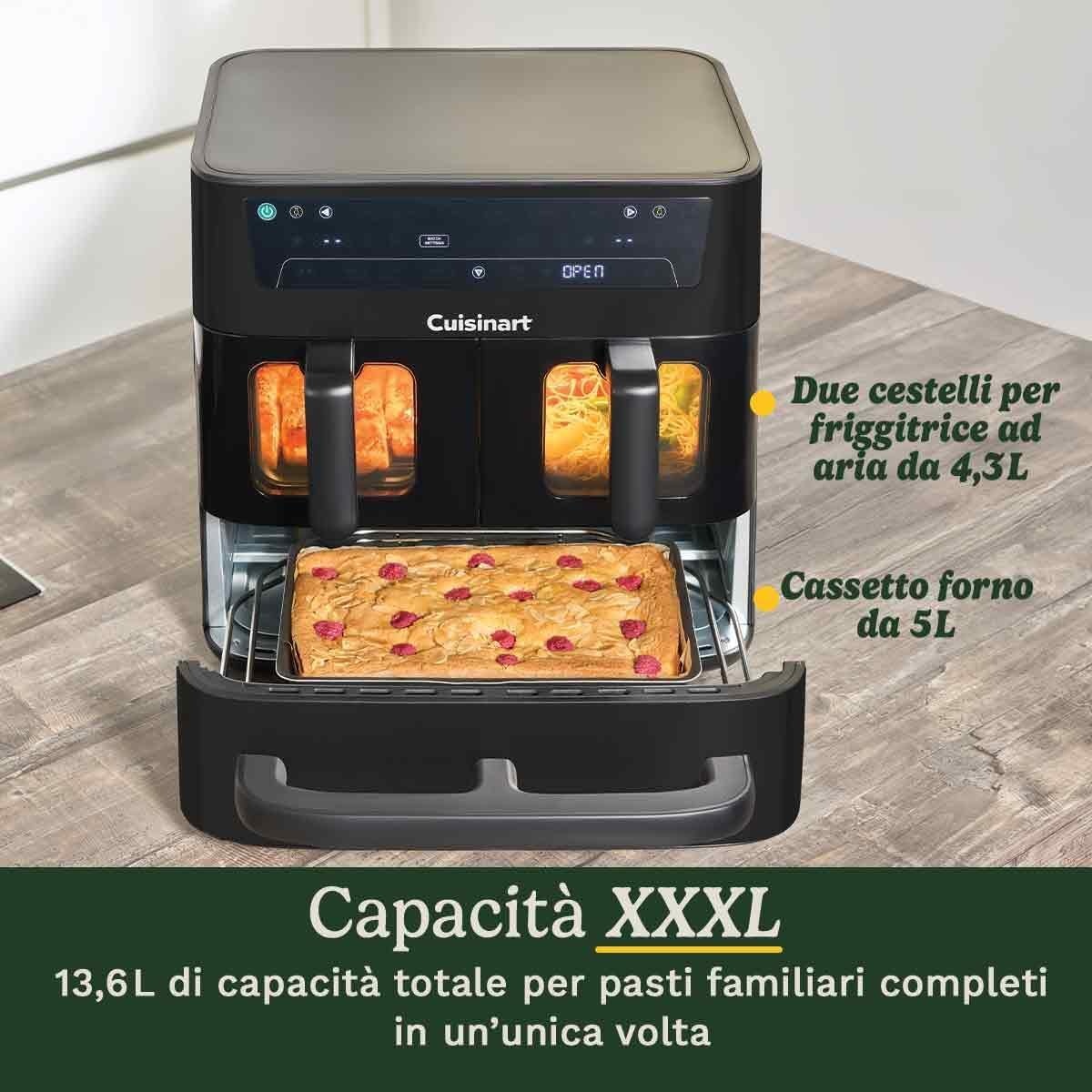 Heteluchtfriteuse Oven Tri Zone 13,6L Zwart - 54% Korting