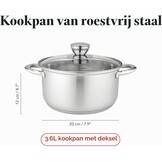 Braadpan 3.6L Roestvrijstaal (20 cm) - 31% Korting!