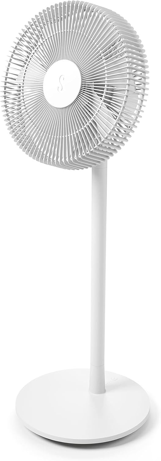 Draadloze Mobiele Ventilator Wit 95 cm met Accu | 59% Korting