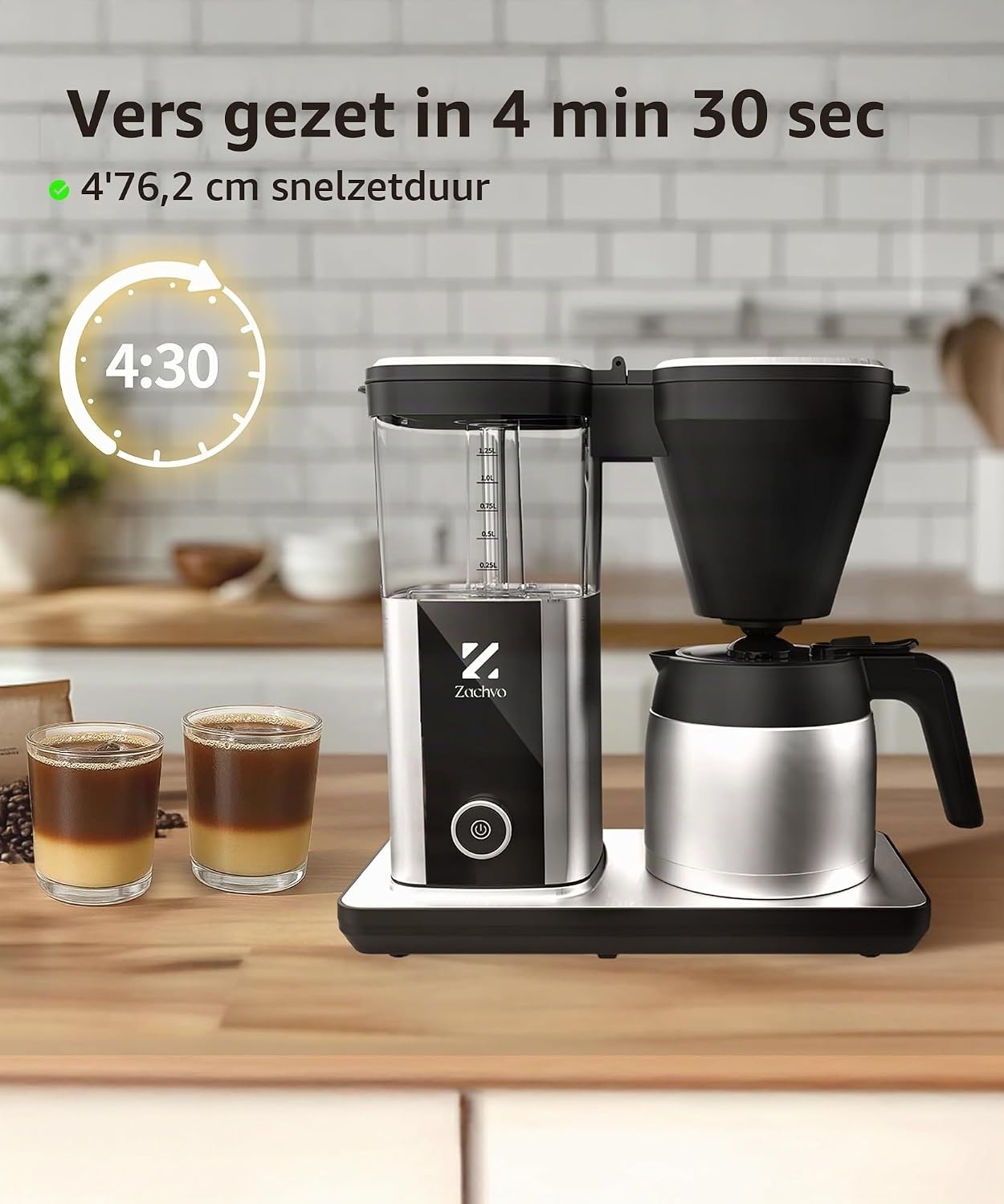 Filterkoffiezetapparaat 1.25L RVS met 54% korting