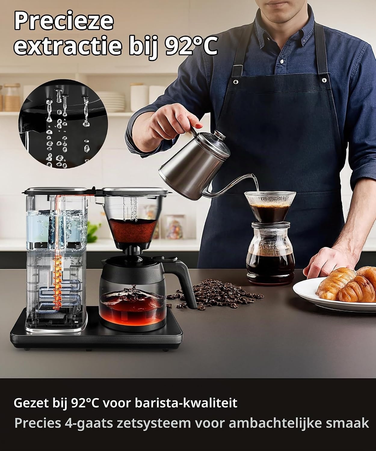 Filterkoffiezetapparaat 1.25L RVS met 54% korting
