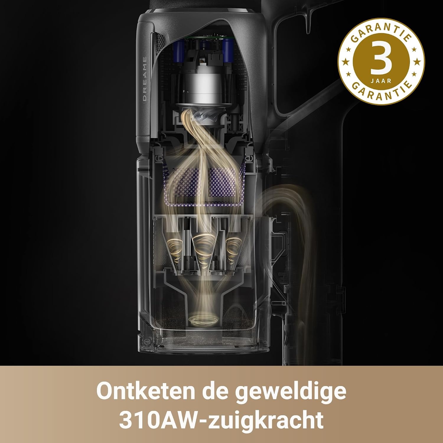 Draadloze Steelstofzuiger Z30 Zwart - 310AW Zuigkracht met 60% Korting