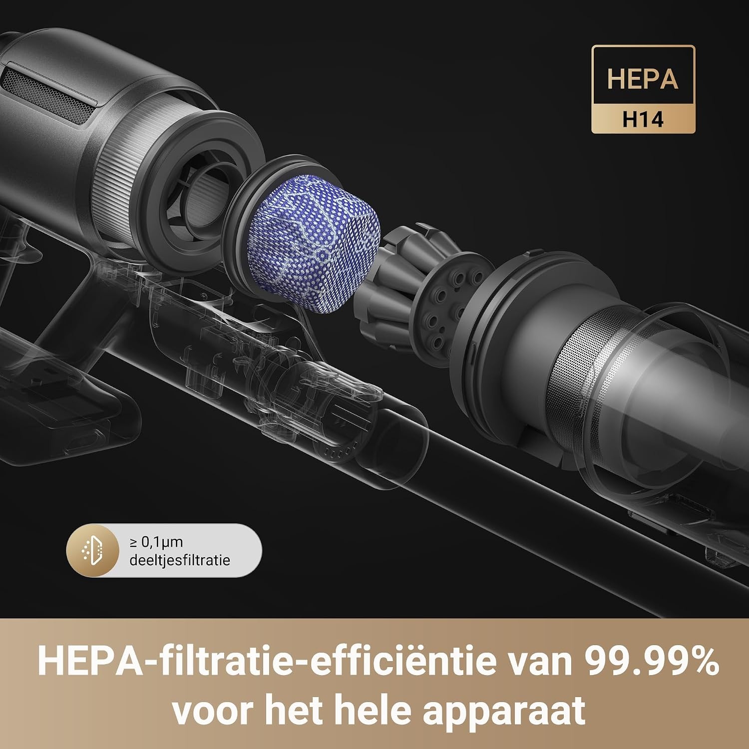 Draadloze Steelstofzuiger Z30 Zwart - 310AW Zuigkracht met 60% Korting