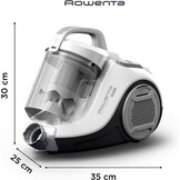 Zakloze Stofzuiger 750W Cyclonisch - Compact & Wendbaar - Wit