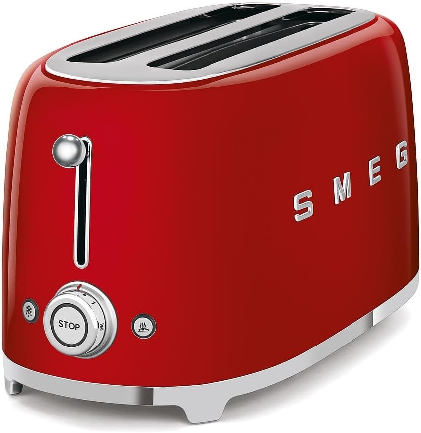 Retro Broodrooster 4 Plakjes Rood - 35% Korting
