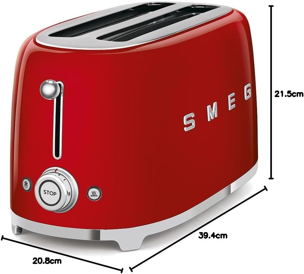 Retro Broodrooster 4 Plakjes Rood - 35% Korting