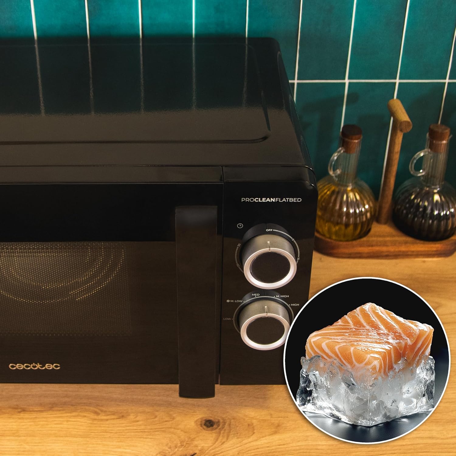 Magnetron Flatbed Zwart 20L 800W met Grillfunctie - 34% Korting